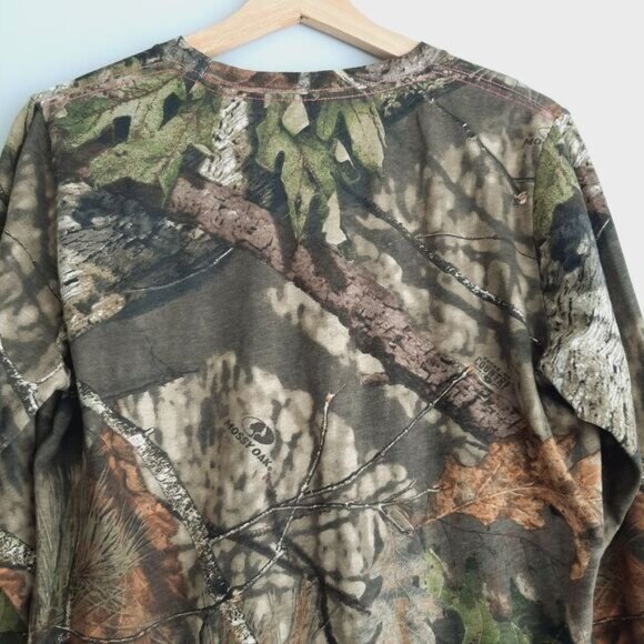 WALLS X MOSSY OAK | Camo Crewneck Long Shirt T-Shirt Tee Sz L - Picture 8 of 12